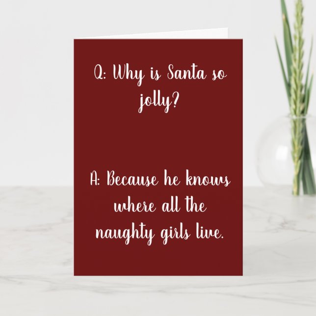 CARTE **PÈRE NOËL EST UN HOMME JOVIAL** (Devant)