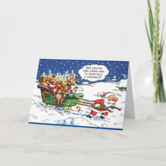 Carte Père Noël et Reindeer