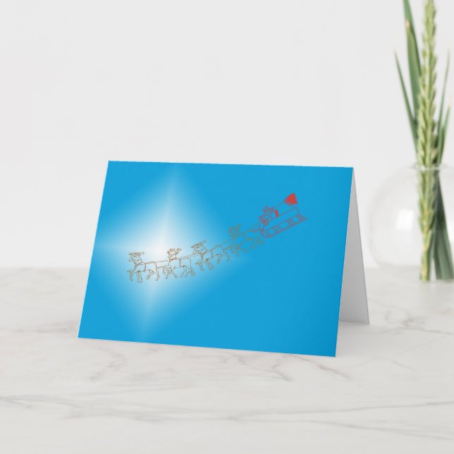 Carte - Père Noël et Sleigh (Devant)