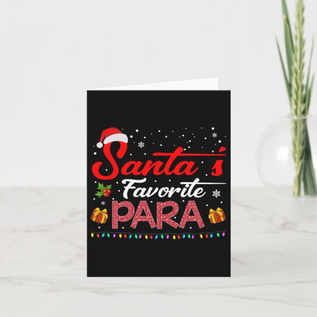Carte Père Noël Favori Para Christmas Paraprofessionnel  (Devant)