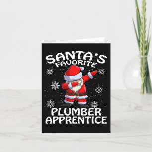 Carte Père Noël Favori Plumber Apprentice Noël