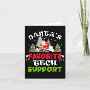Carte Père Noël Favori Tech Support Funny Christmas Vaca