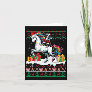 Carte Père Noël Grande Suisse Montagne équitation Unicor