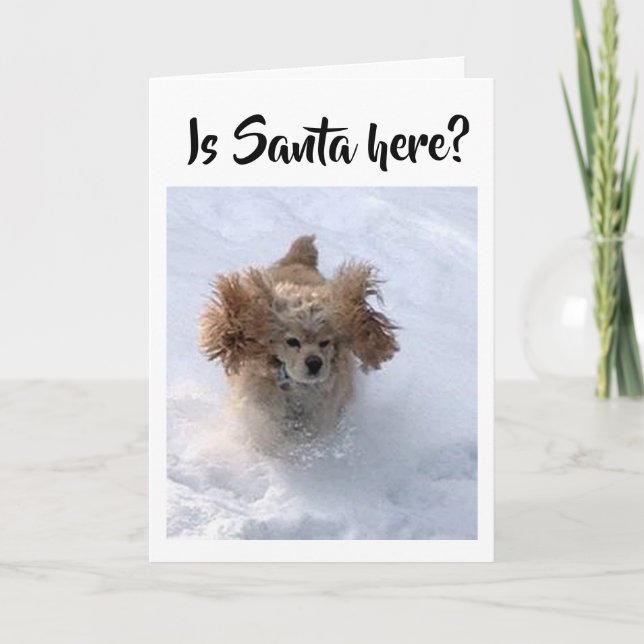 CARTE "PÈRE NOËL ICI POUR LE MOMENT" NE PEUT PAS ATTENDR (Devant)