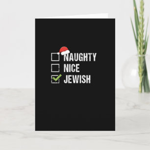 Carte Père Noël juif méchant gentil Noël