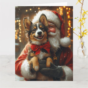 Carte Père Noël Kelpie australien Noël Festif