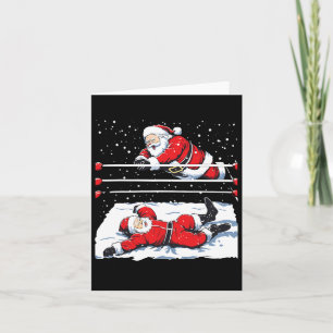 Carte Père Noël lutteur lutteur lutteur lutteur Noël Noë