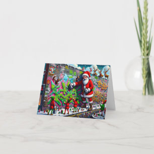 Carte Père Noël Mauvais Graffiti