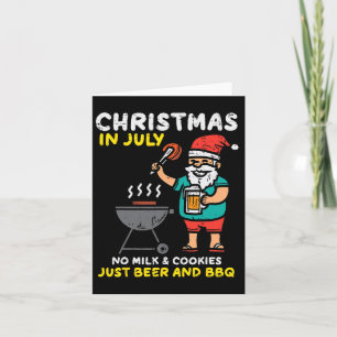 Carte Père Noël No Milk Cookies Just Bbq Funny Christmas