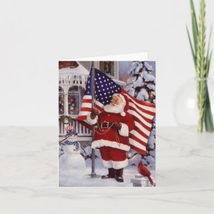 Carte Père Noël patriotique