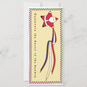 Carte Père Noël Patriotique Ribbon