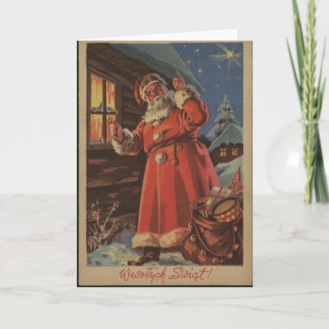 Carte Père Noël Polonais (Devant)