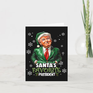 Carte Père Noël Président favori Funny Trump Noël X