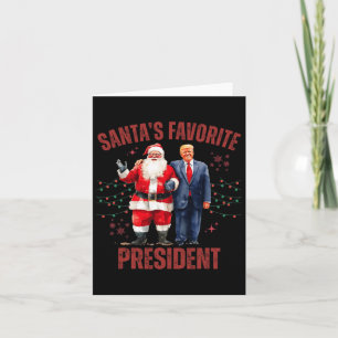 Carte Père Noël Président favori Noël Drôle Trump X
