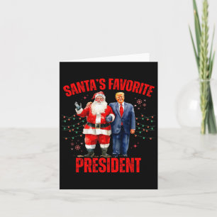Carte Père Noël Président favori Noël mignon Trump Ho