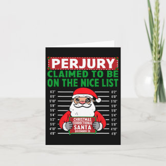 Carte Père Noël prétend être sur la liste des gentils Pô
