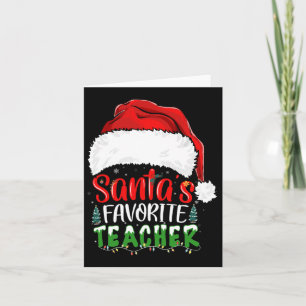 Carte Père Noël Professeur Favori Enseignant Fun Noël En