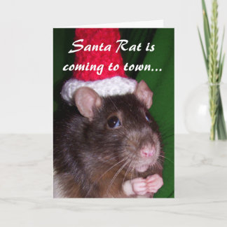 Carte : Père Noël Rat