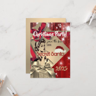 Carte Père Noël secret de la fête de Noël