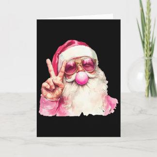 Carte Père Noël soufflant du Bubble Gum Lunettes de sole