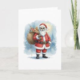 Carte Père Noël squelette