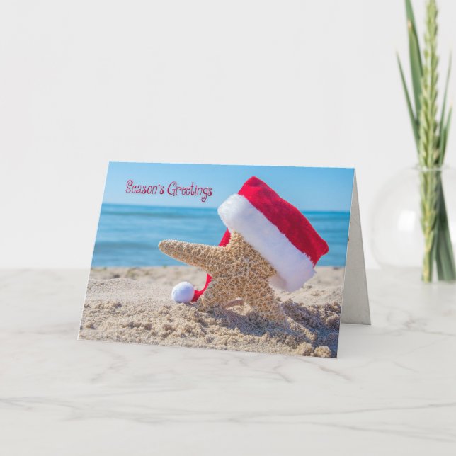 Carte Père Noël starfish Bonnes Fêtes (Devant)