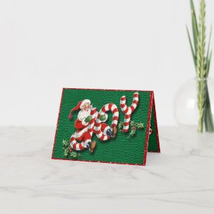 Carte Père Noël sur Joy Sucres de canne Demi-Pold Card
