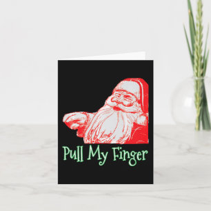Carte Père Noël Tirer Mon Doigt Drôle Noël Fart Humour P