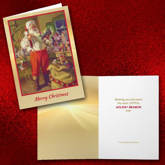 Carte Père Noël Toy Workshop Christmas Card (Créateur téléchargé)