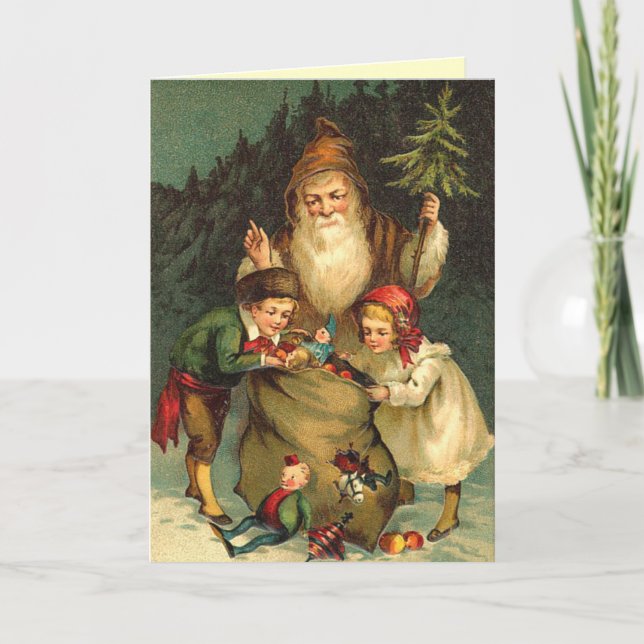 Carte Père Noël victorienne allemande (Devant)