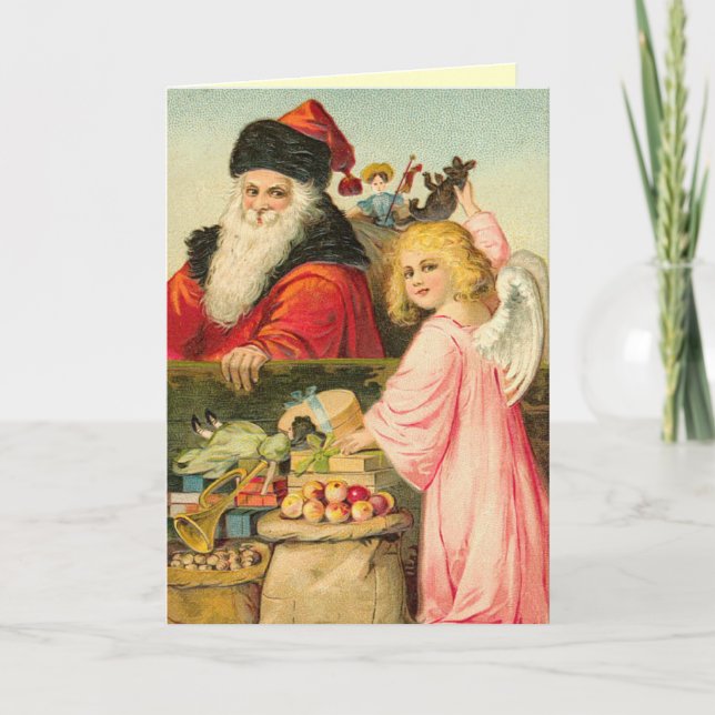 Carte Père Noël victorienne allemande (Devant)