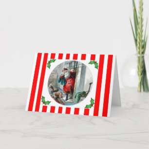 Carte Père Noël victorienne vintage