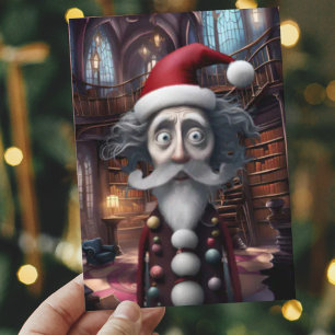 Carte Père Noël Whimsesky Burtonesque Design origi