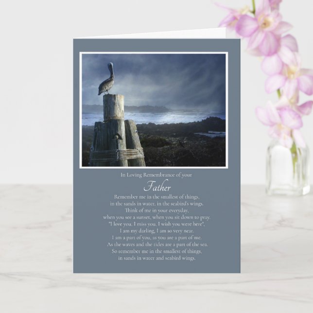 Carte Père Papa se souvient Anniversaire du passage (Orchidée)