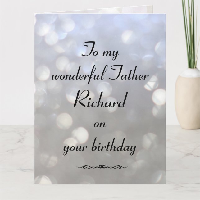 Carte Père personnalisé Anniversaire (Devant)