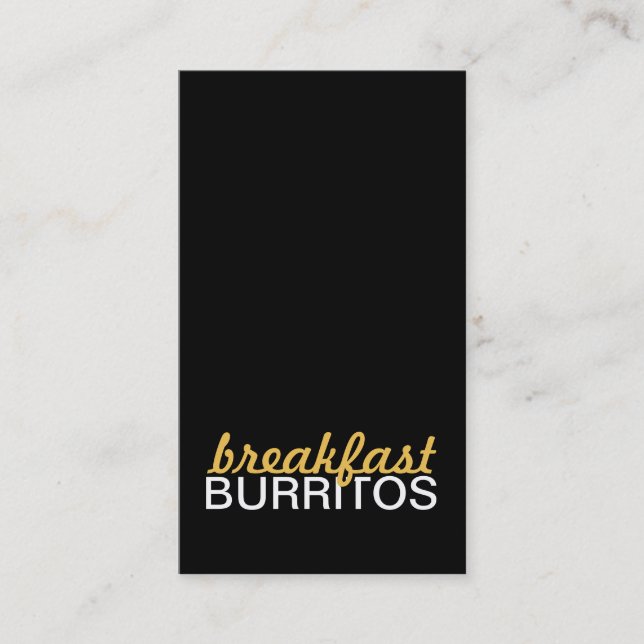 carte perforée de burritos de petit déjeuner (Devant)