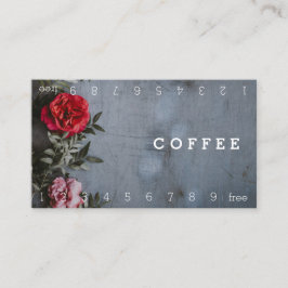Carte perforée de café de fidélité d'arrière -