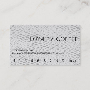 Carte perforée de café de fidélité de peau de