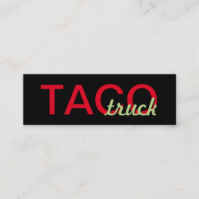 carte perforée de camion de taco (Devant)