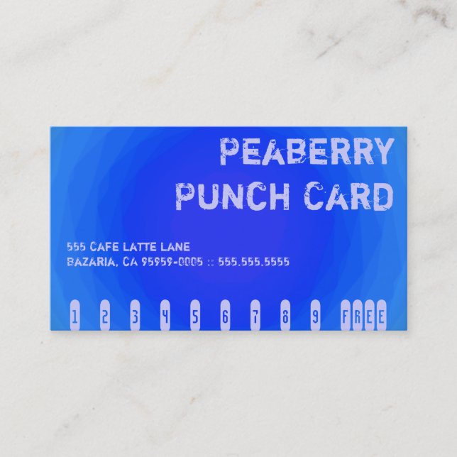 Carte perforée folle de vortex de café de (Devant)