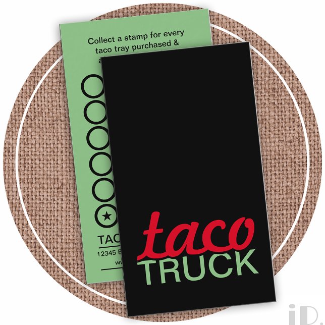 carte perforée pour camion taco (Créateur téléchargé)