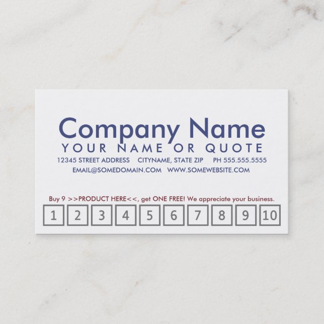 carte perforée pour drapeau américain (Devant)