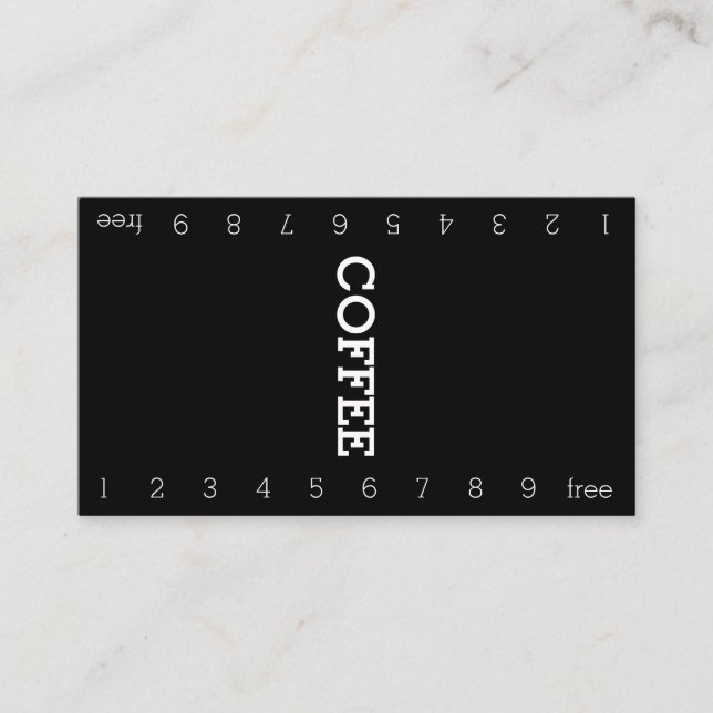 Carte perforée simple de café de fidélité de (Devant)