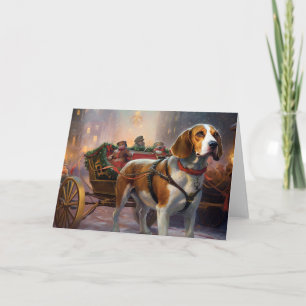 Carte Période de fêtes de Noël Beagle