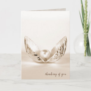 Carte perle simple en coquillage