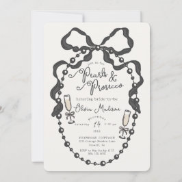 Carte Perles & Prosecco Coquette Bow Fête des mariées In
