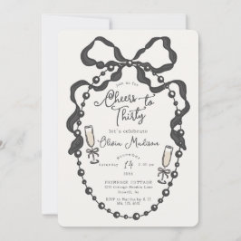 Carte Perles & Prosecco Coquette Bow Fête des mariées In