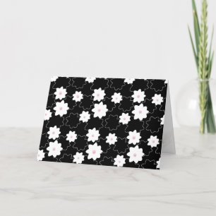 Carte Perles roses à l'anniversaire de fleur