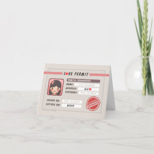 Carte Permis d'amour HJ-Story - Fille