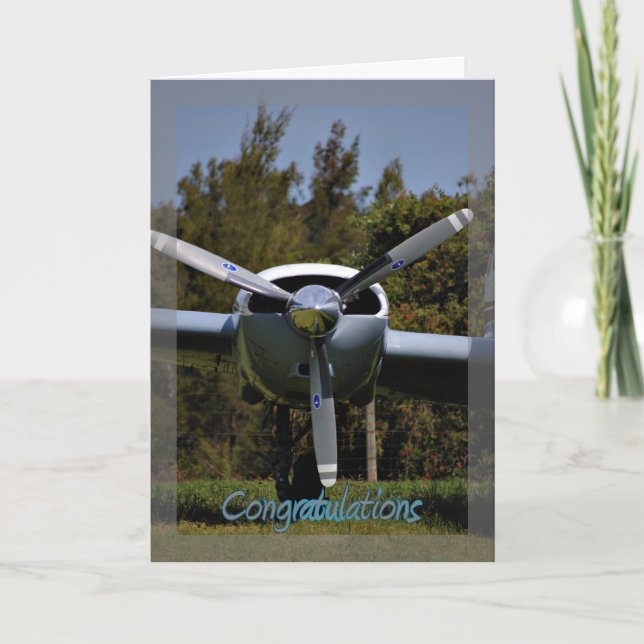 Carte Permis de pilote. Vous avez des ailes. Félicitatio (Devant)